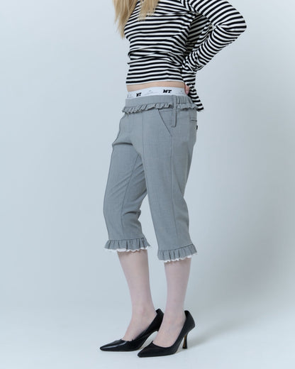 Layered Sabrina Pants (Gray)