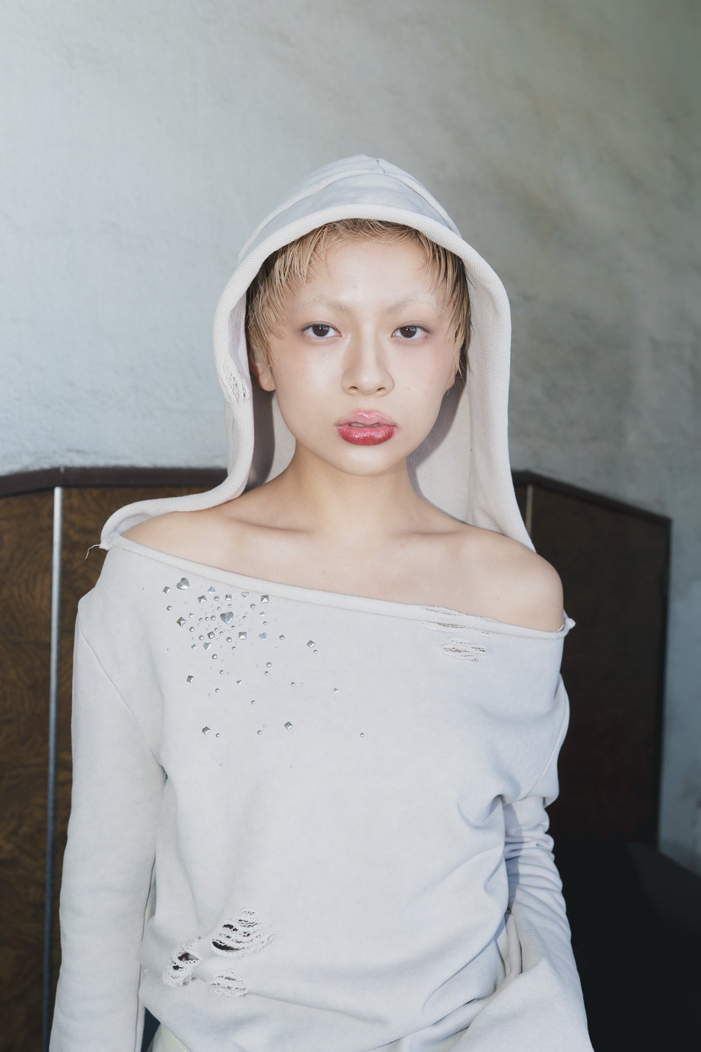 Love Veil Sweat Dress(Beige)