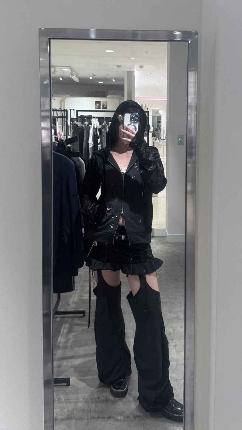 Spark Double Hoodie(Black)