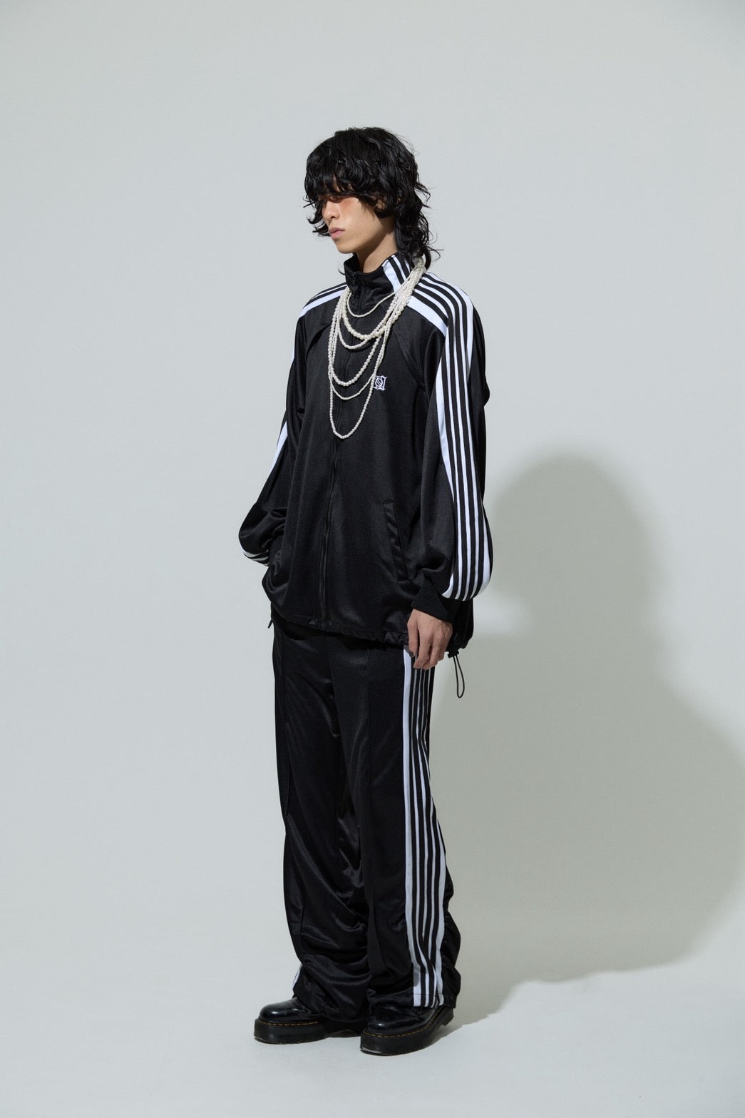 Angled Shape Track Jacket(Black)