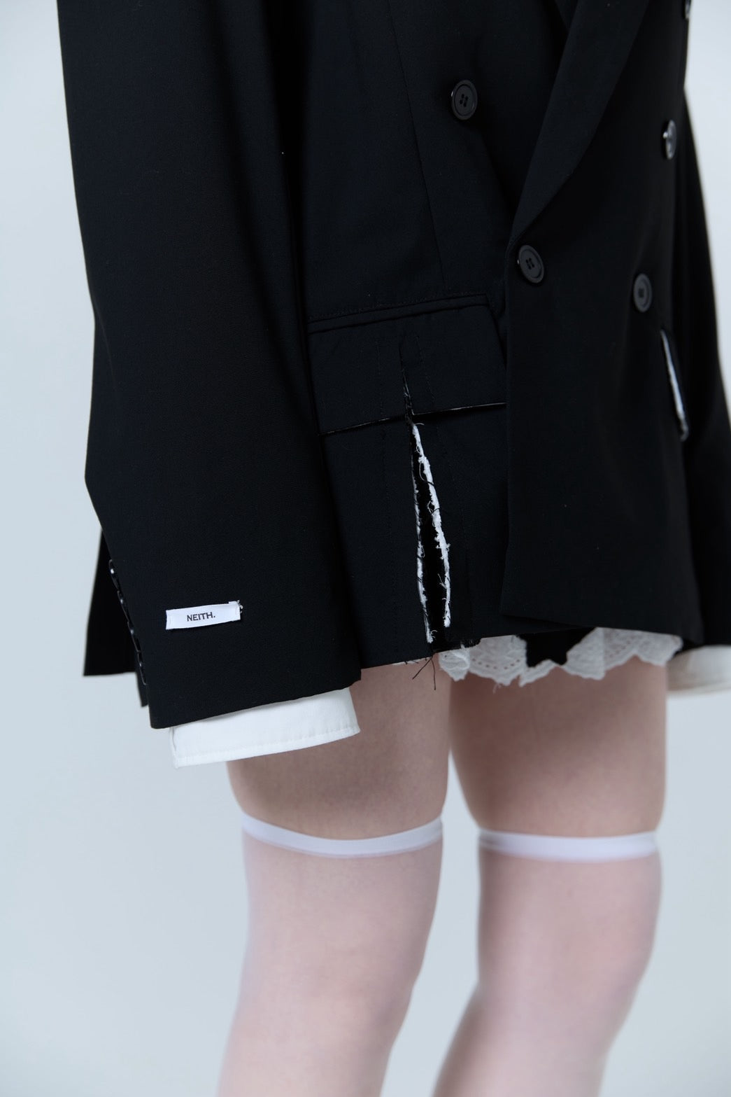 Destroyed Pocket Chief Jacket (Black）