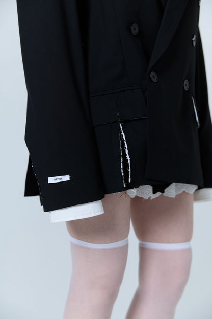 Destroyed Pocket Chief Jacket (Black）