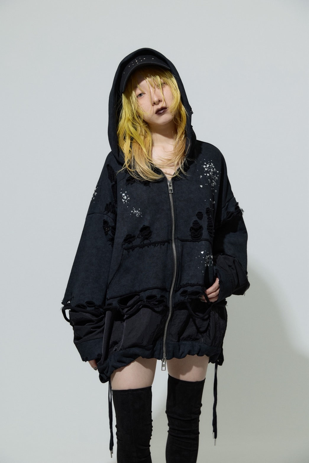 Metal Studs Cap（Black)