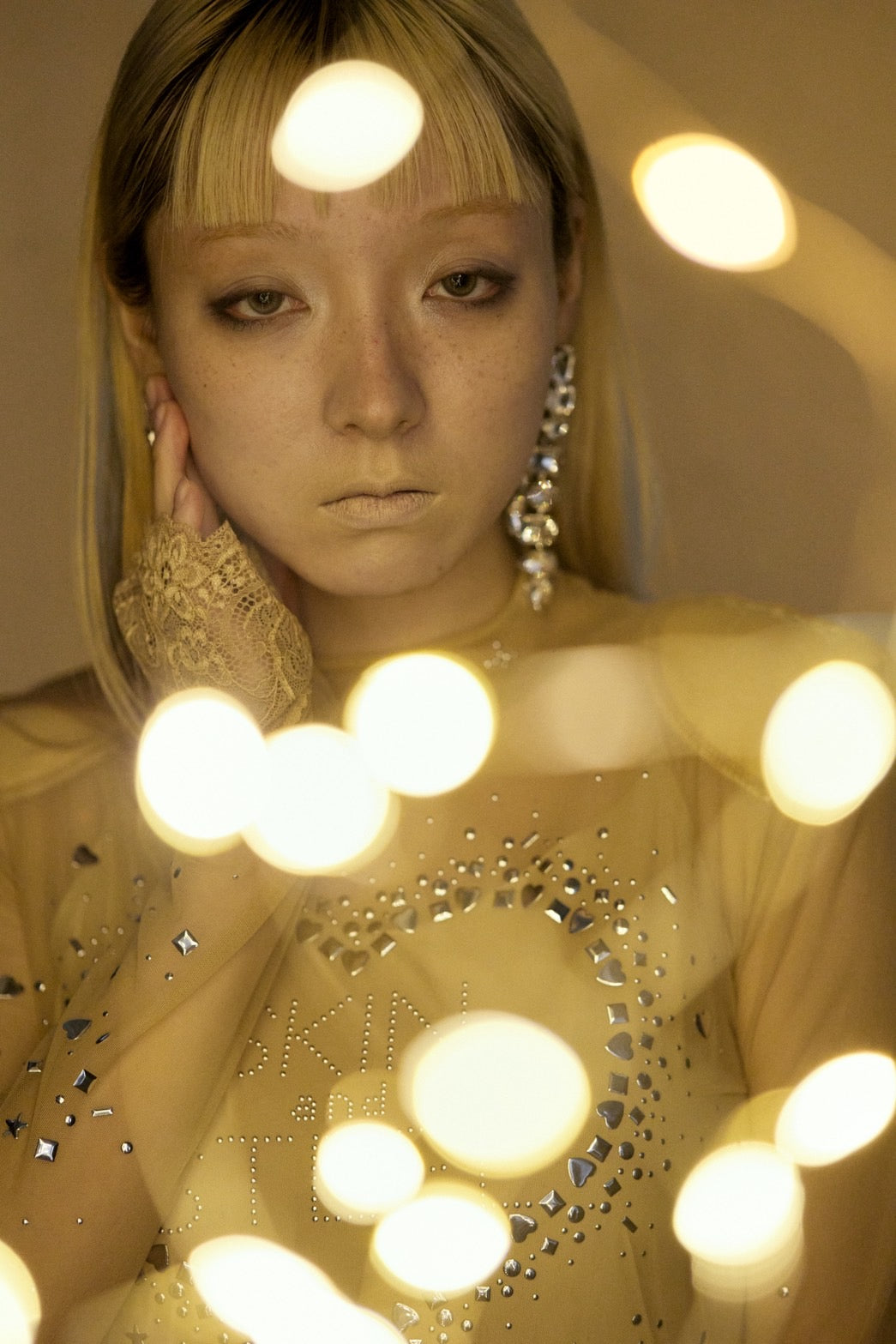 Metallic Sparkle Skin Dress(Beige)