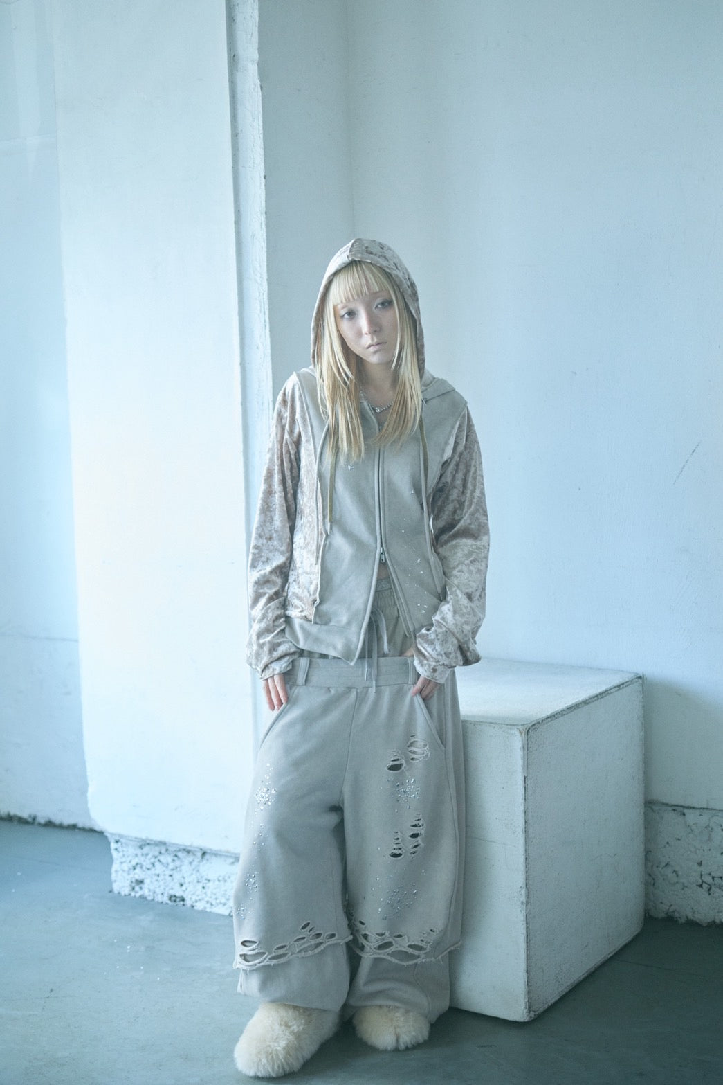 Meteor Low-rise Sweat Pants(Beige)