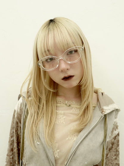 Thick Oval Frame Glasses