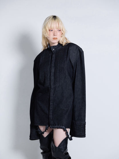 【9月下旬】Denim Shirt(Black)