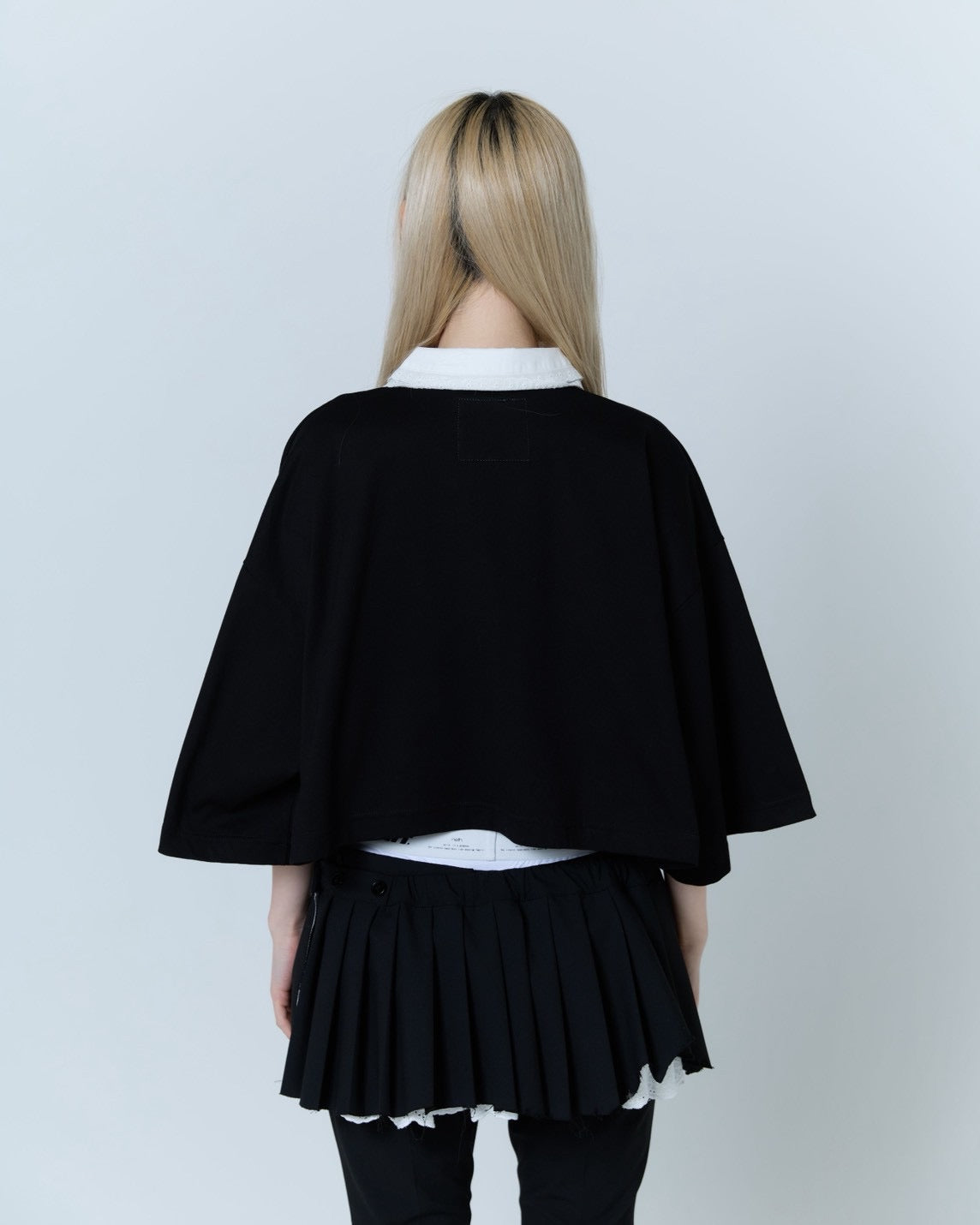 Double Collar Rugger Shirt (Black)