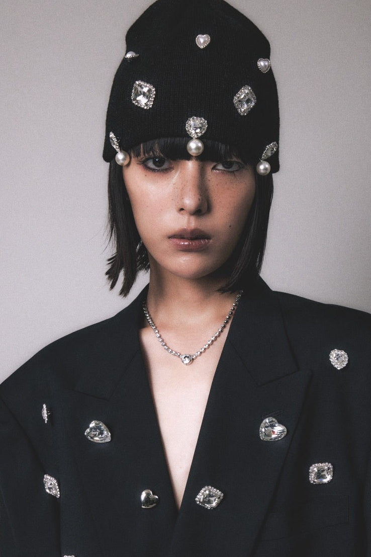 Crystal Sparkle Beanie【Black】