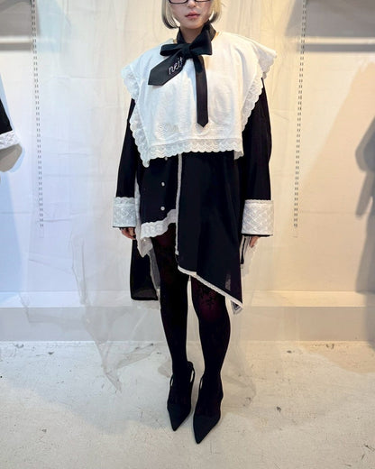 Handkerchief Shirt Dress (Black)