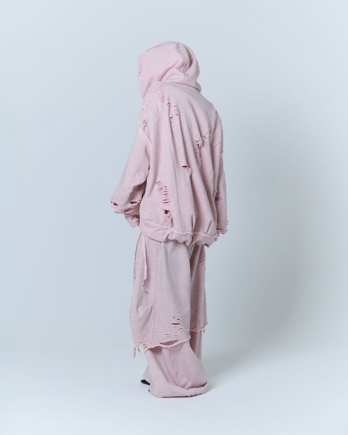 Boxer Destroyed Sweat Pants (Pink)