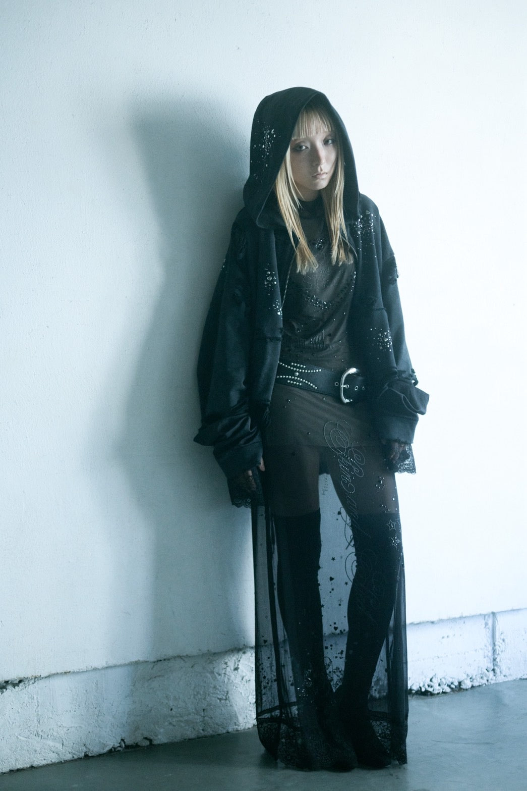 Metallic Sparkle Skin Dress(Black)