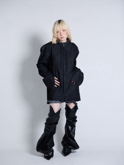 【9月下旬】Denim Shirt(Black)