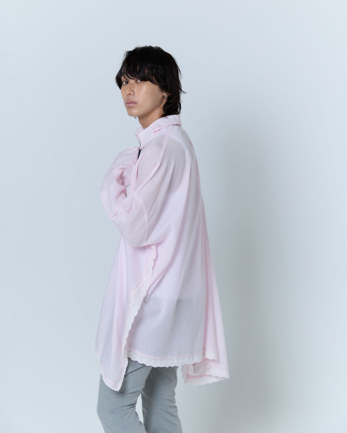 Handkerchief Shirt Dress (Pink)