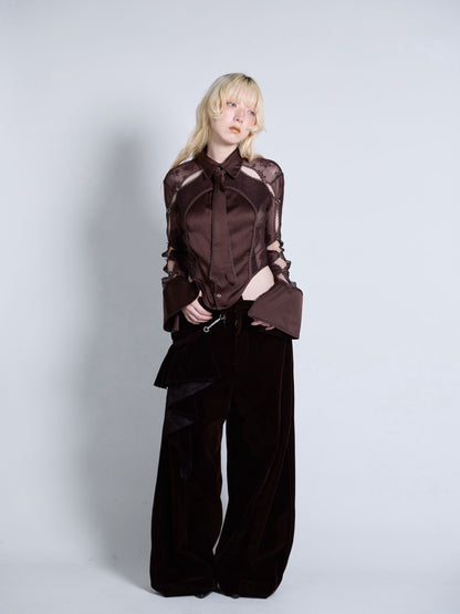 【9月下旬】Velvet Trousers(Brown) ＜店頭予約＞