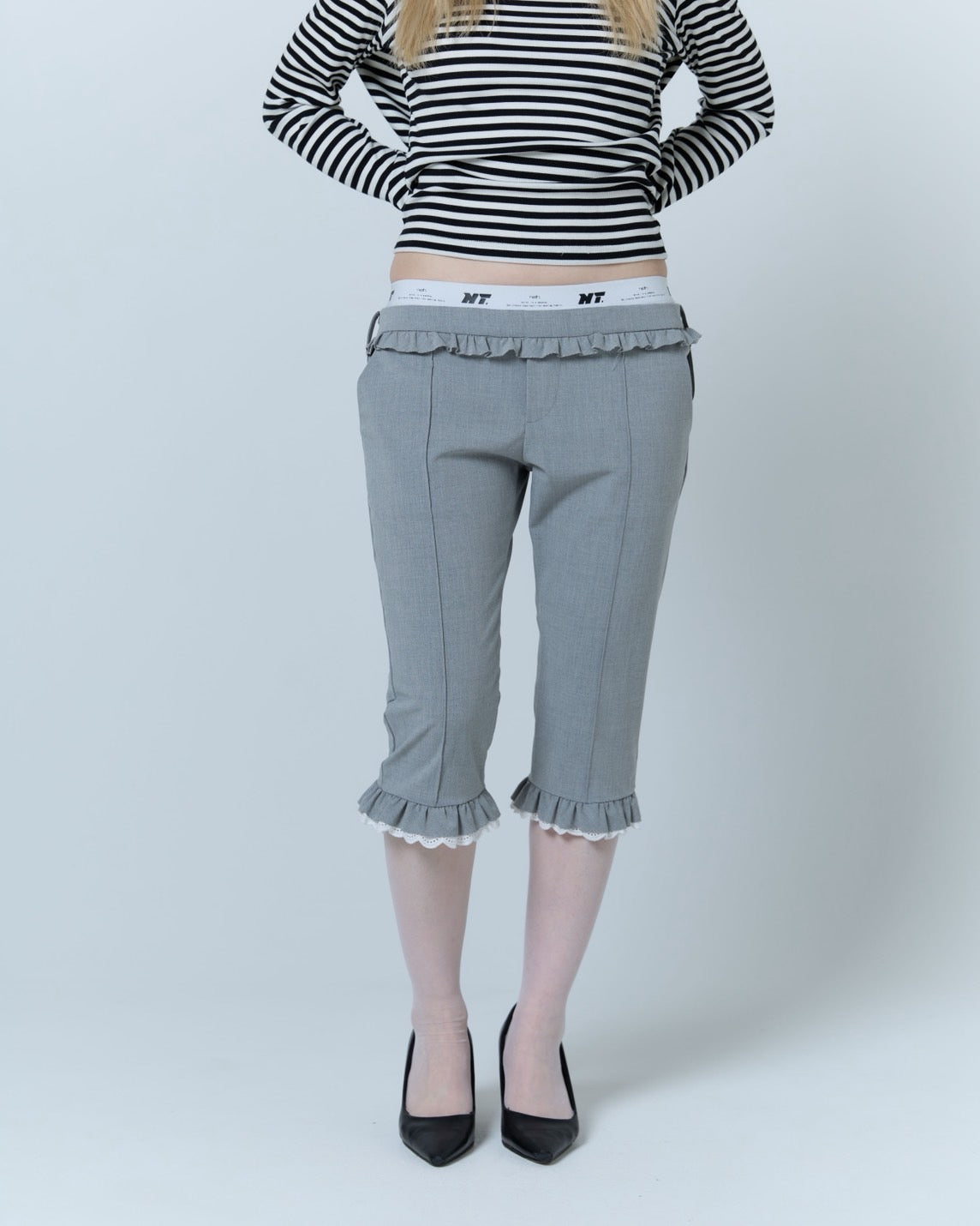Layered Sabrina Pants (Gray)