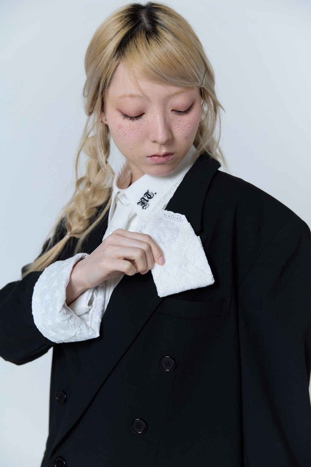Destroyed Pocket Chief Jacket (Black）