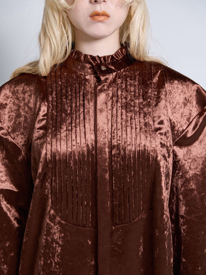 【9月下旬】Velvet Shirt(Brown)
