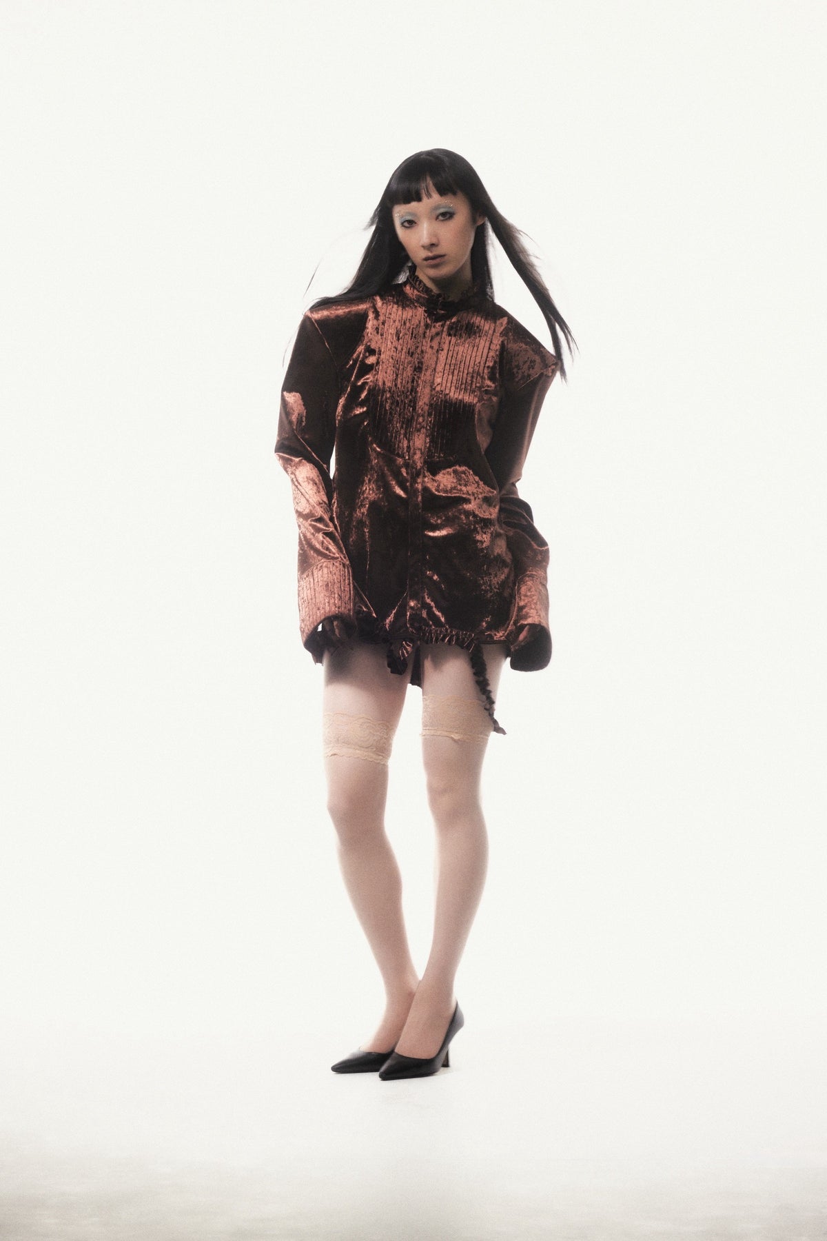 【9月下旬】Velvet Shirt(Brown)