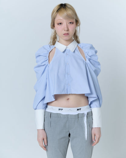Cleric Flare Shirt (Blue)