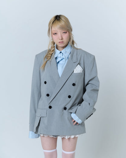 Destroyed Pocket Chief Jacket (Gray)