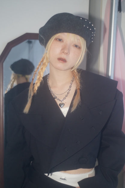 Too Big Rose Jacket(Black)