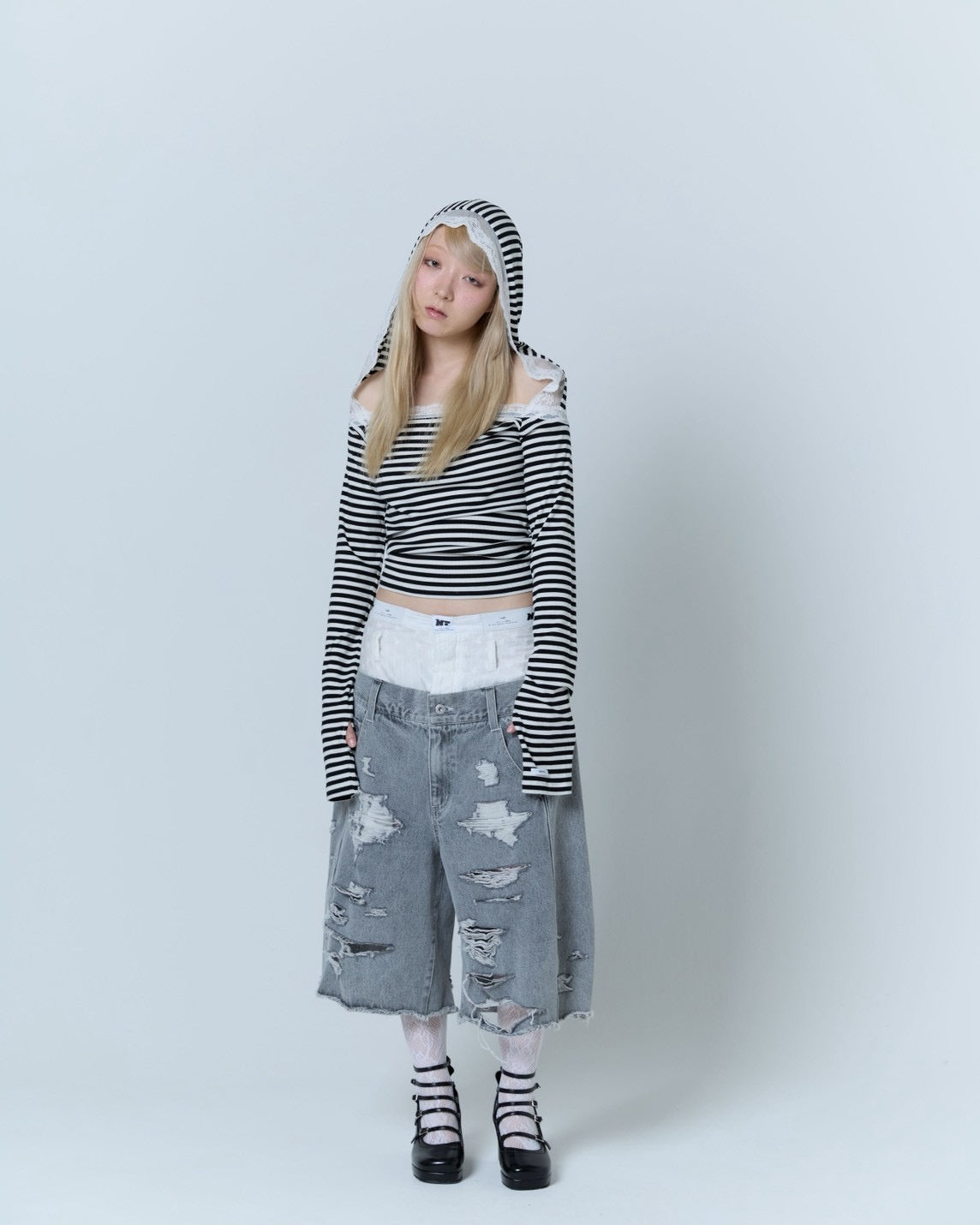 【5月上旬】Veil Border Tops (Black)