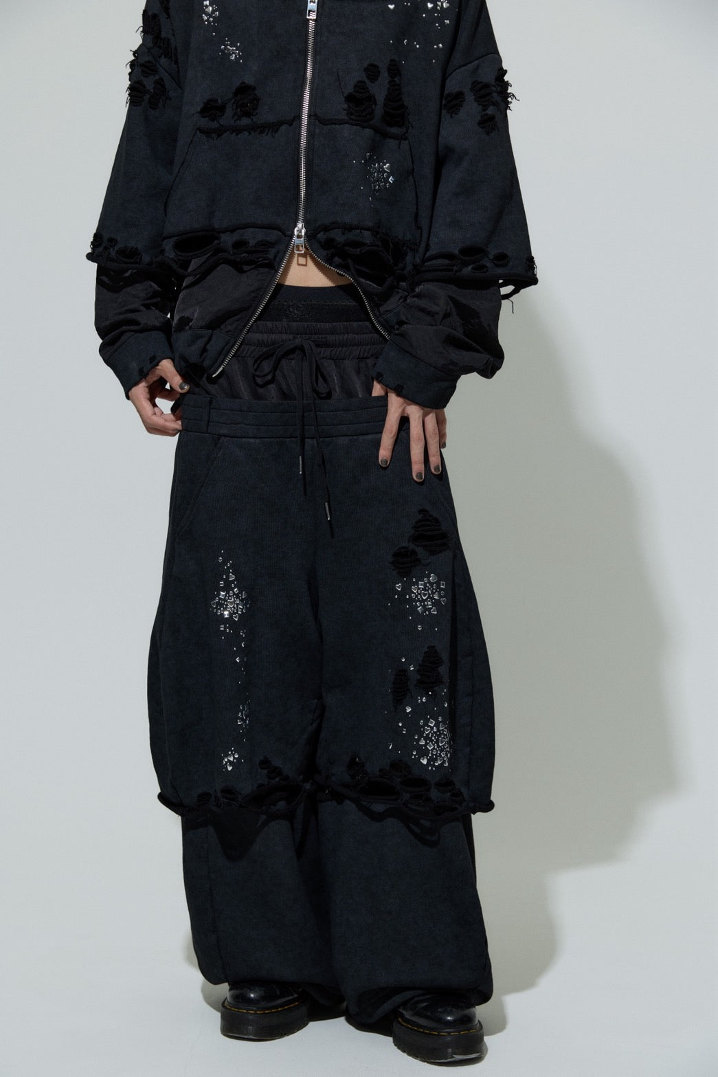 Meteor Low-rise Sweat Pants(Black)
