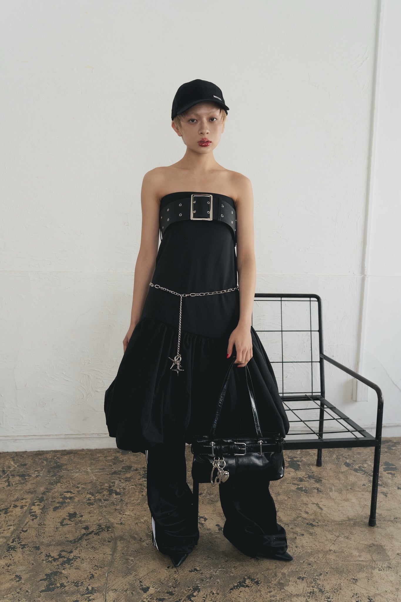 Leather Balloon Dresskirt(Black)