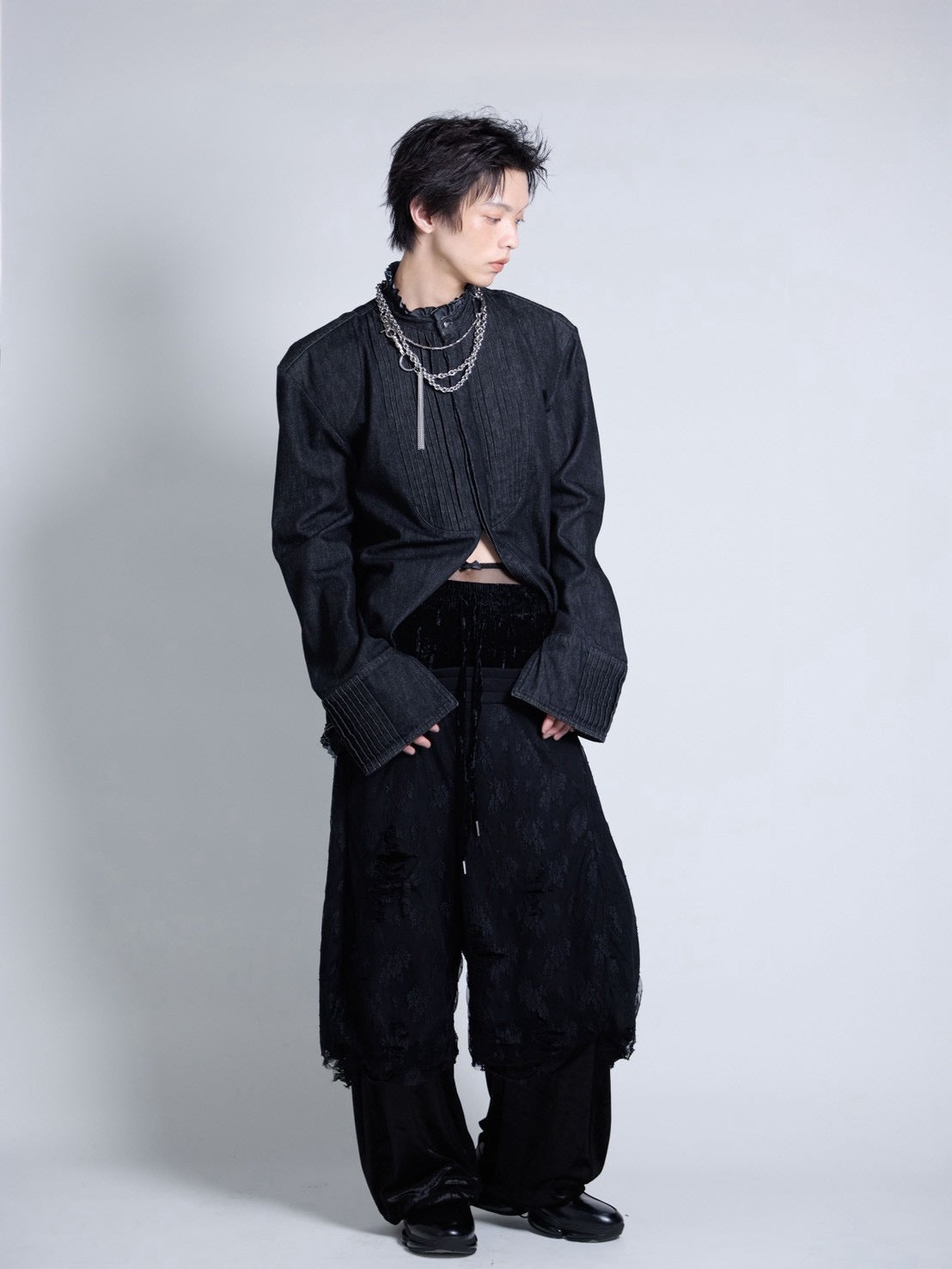 【9月下旬】Denim Shirt(Black)