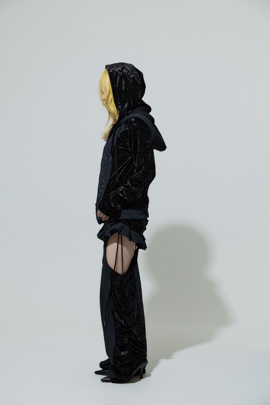 Spark Garter Skirtpants(Black)