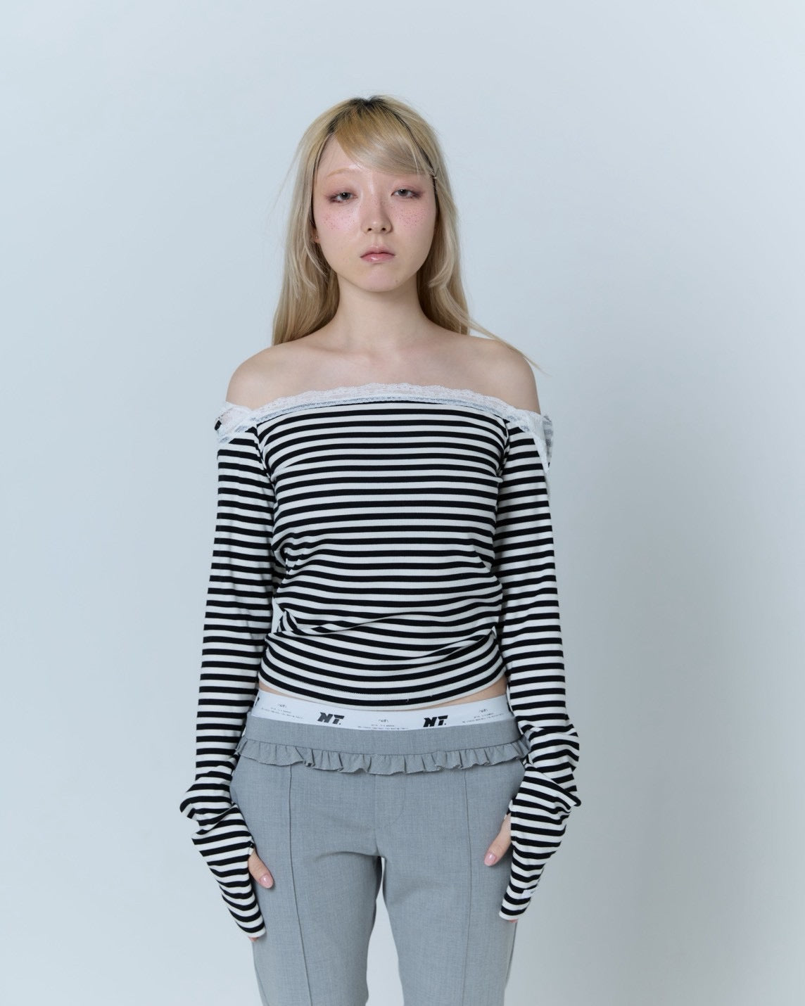 【5月上旬】Veil Border Tops (Black)