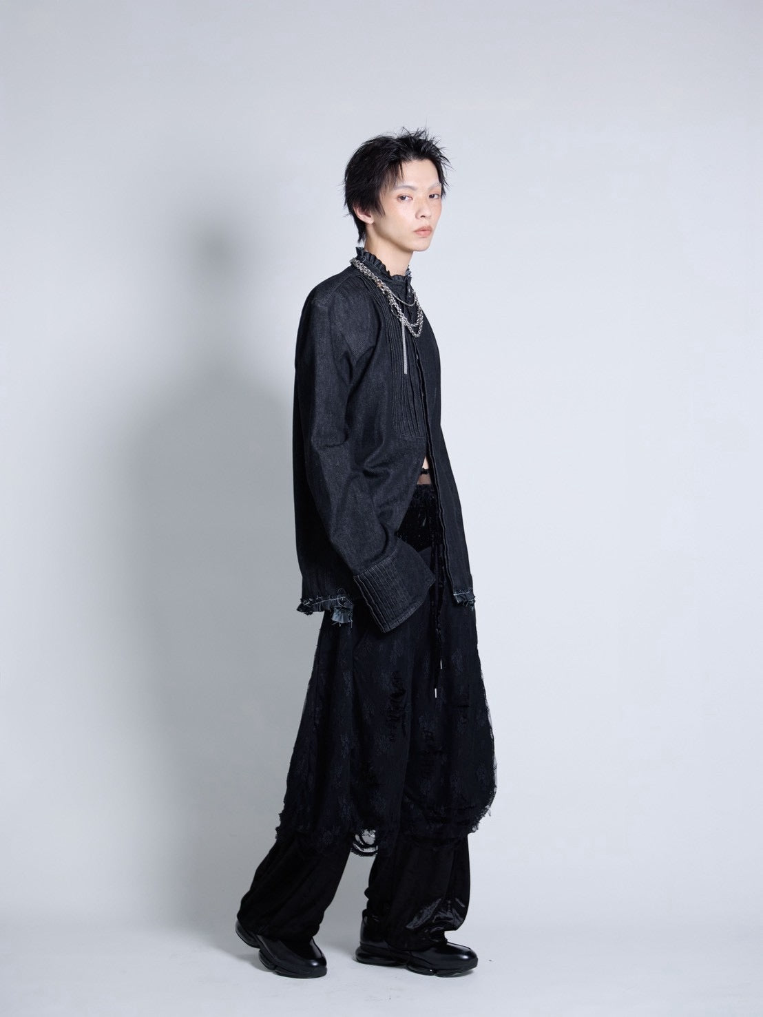 【9月下旬】Denim Shirt(Black)