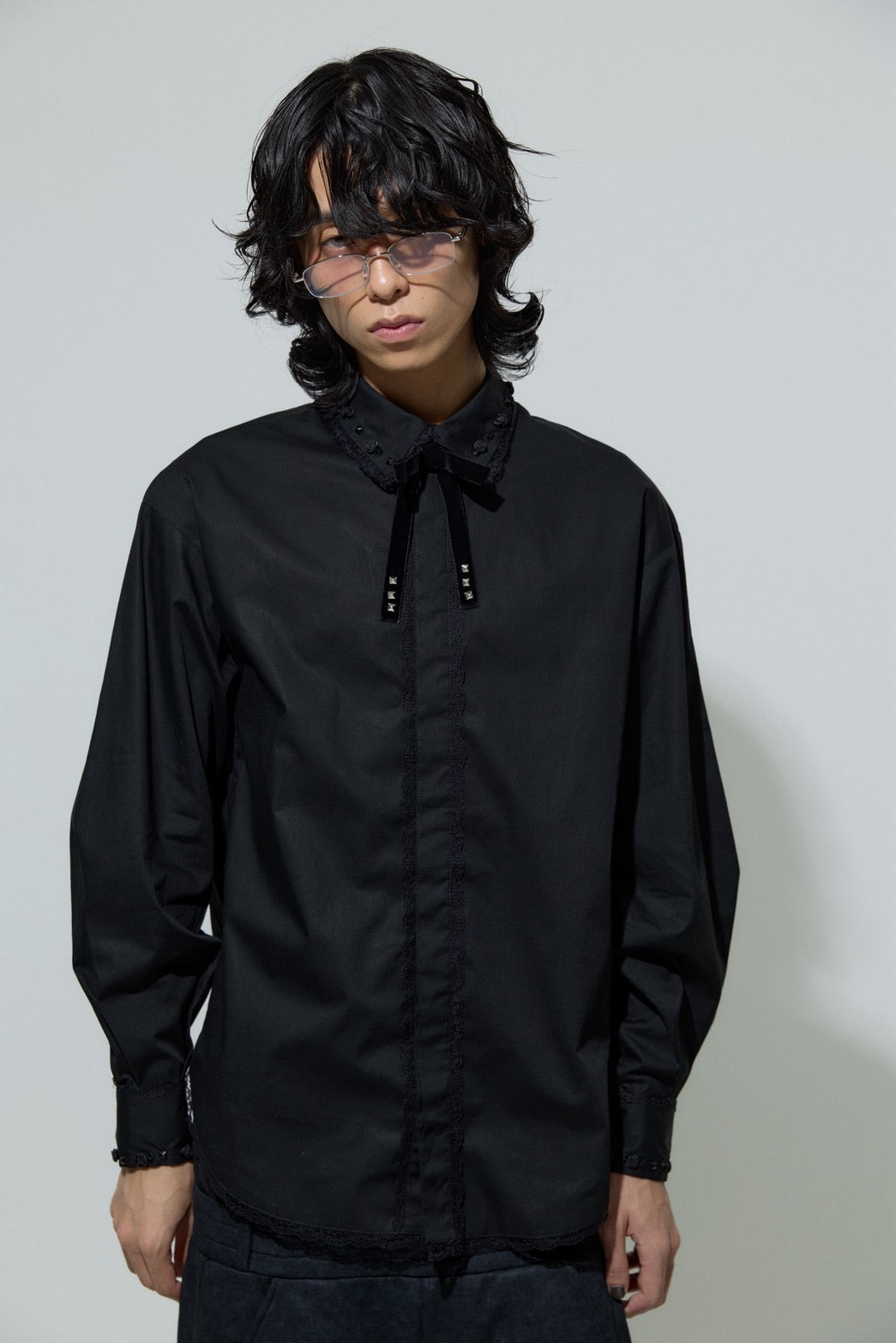 Rose Studs Shirts(Black)