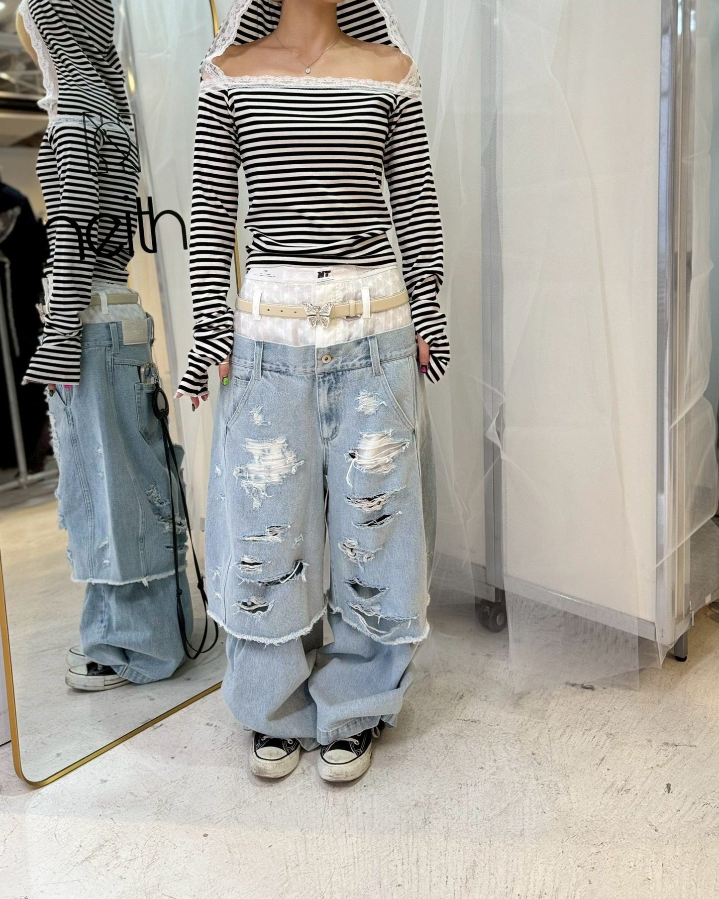 【5月上旬】Veil Border Tops (Black)