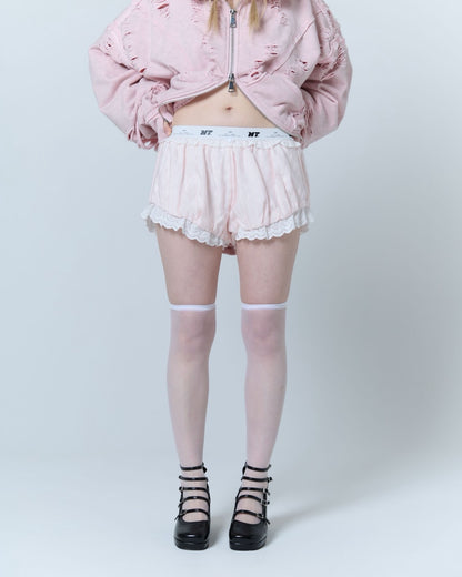 Cotton Lace Drawers (Pink）