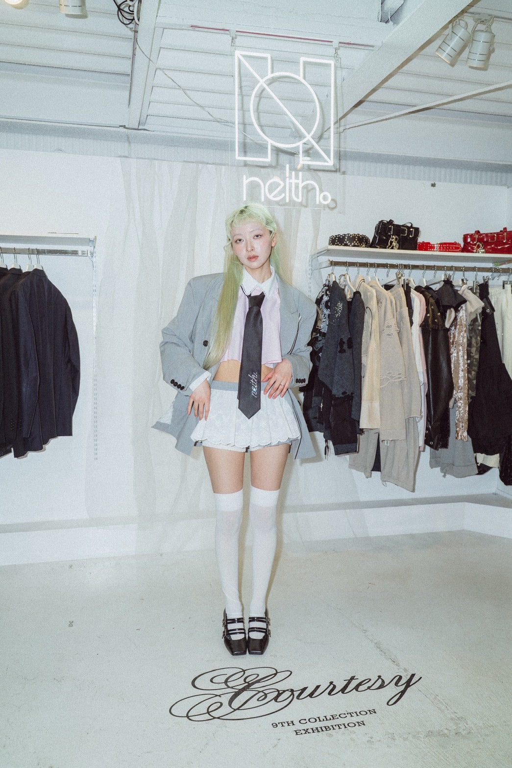 Destroyed Micro Mini Skirt (Gray)