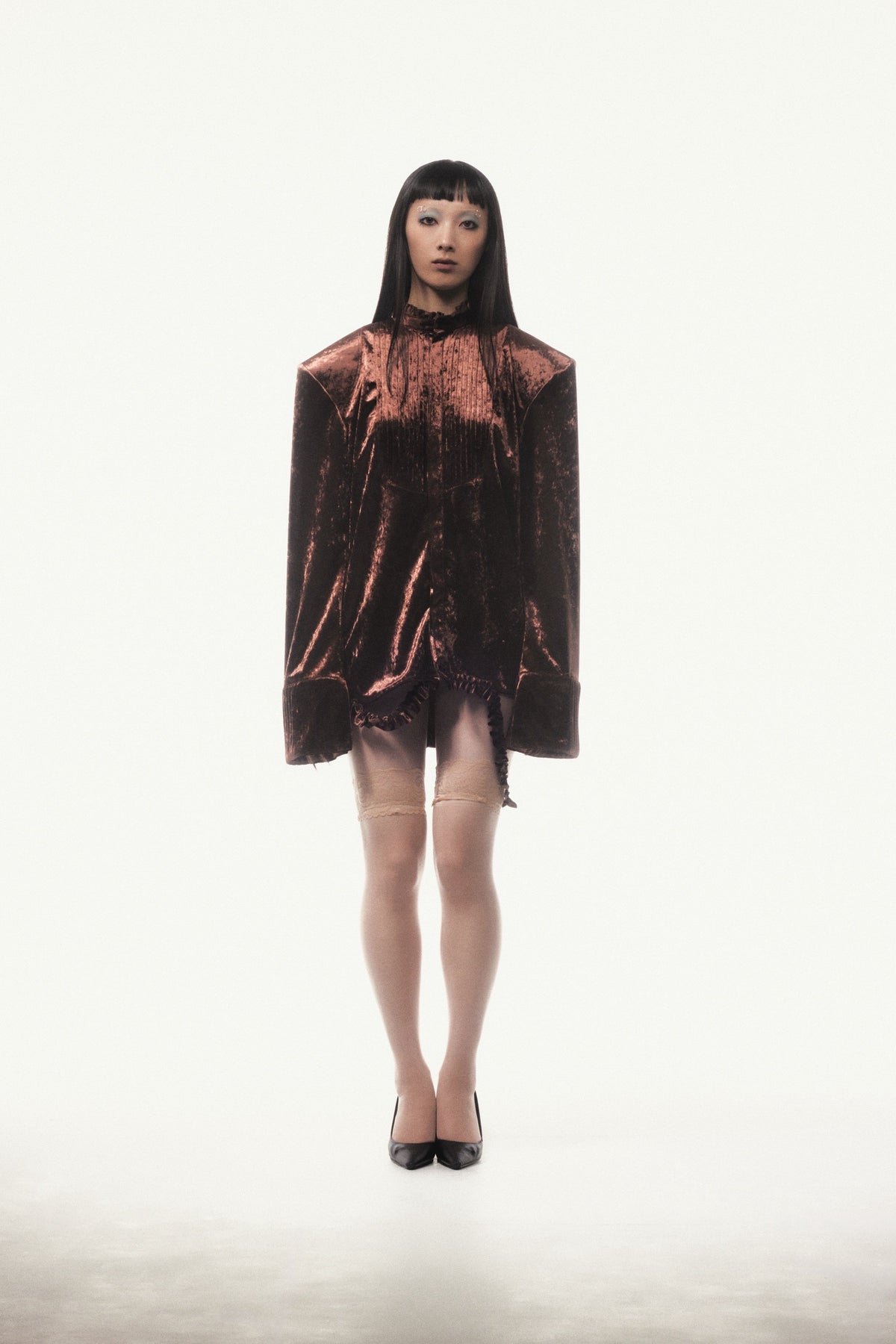 【9月下旬】Velvet Shirt(Brown)