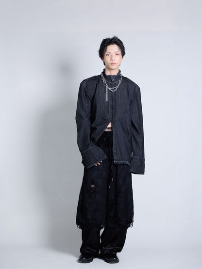 【9月下旬】Denim Shirt(Black)