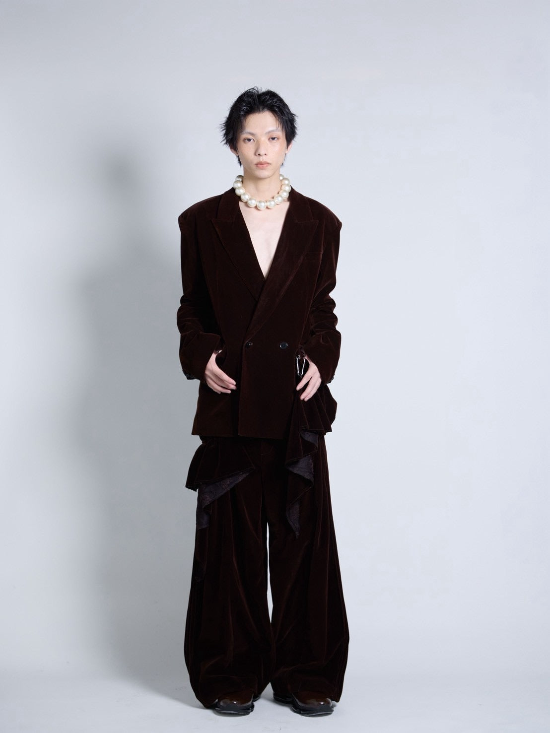 【9月下旬】Velvet Trousers(Brown) ＜店頭予約＞