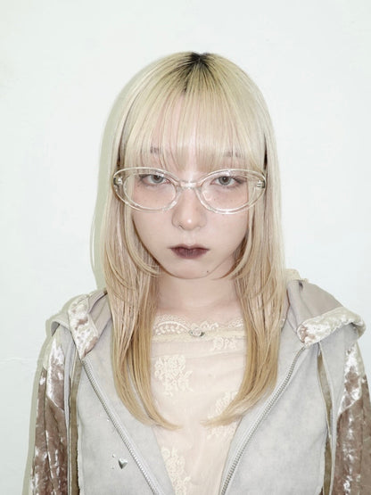 Thick Oval Frame Glasses