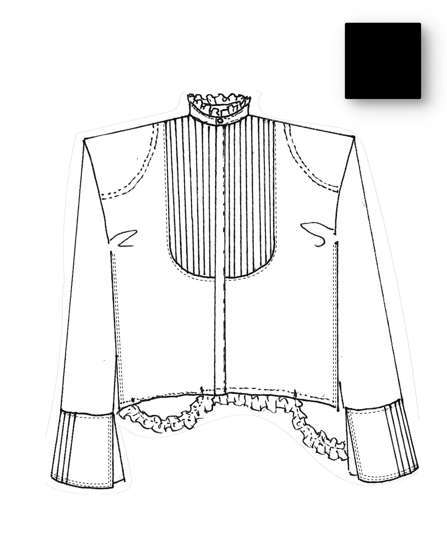【9月中旬】Denim Shirt(Black)