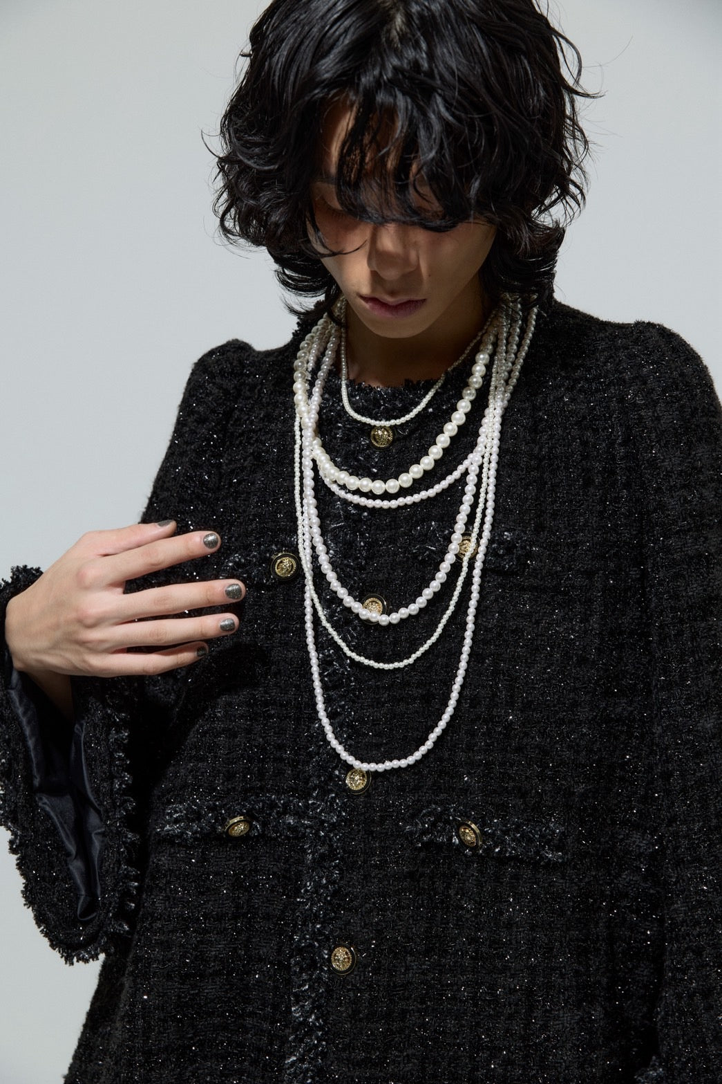 Tweed Bell Dress(Black)