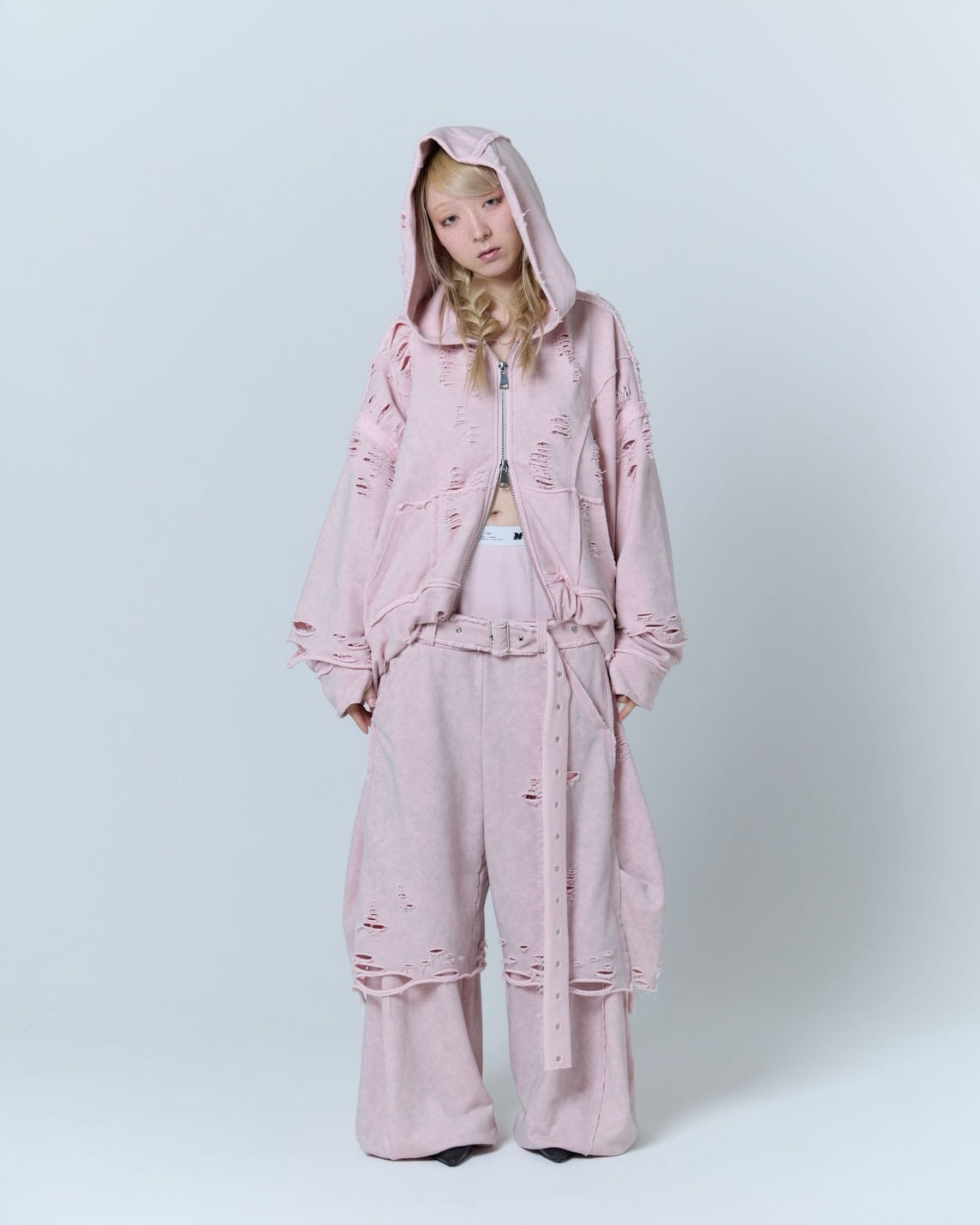 Destroyed Crush Hoodie (Pink)