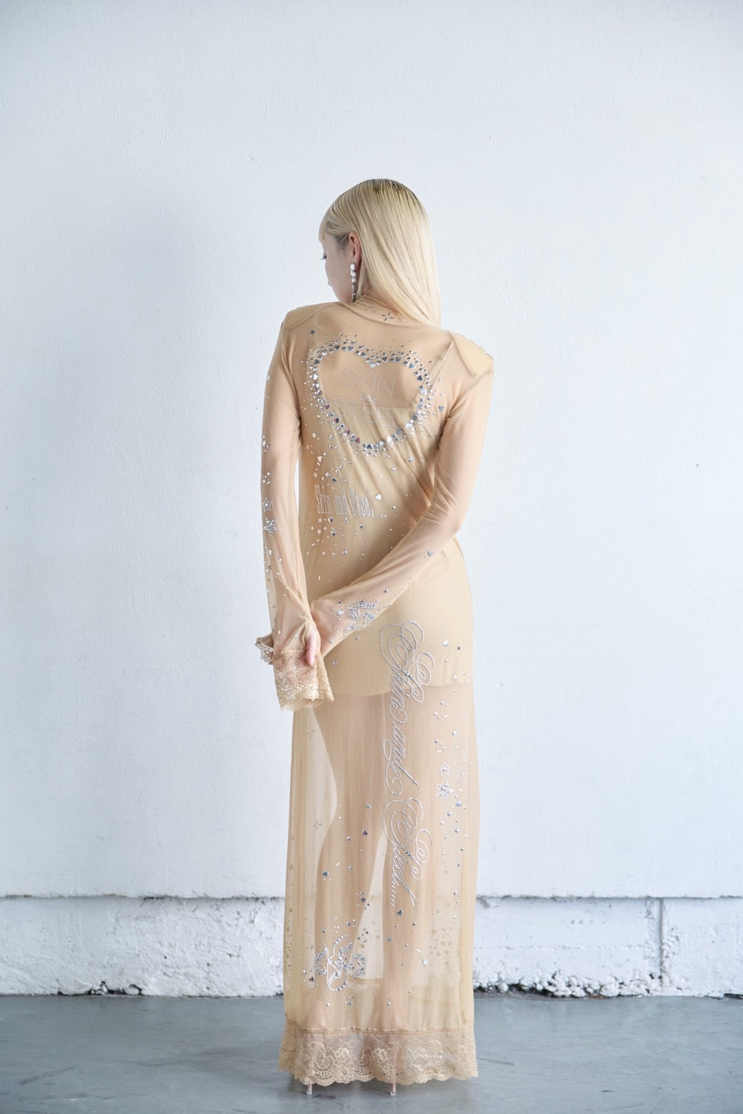 Metallic Sparkle Skin Dress(Beige)