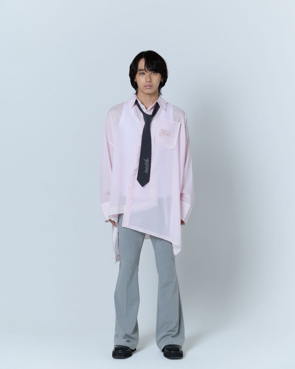 Handkerchief Shirt Dress (Pink)