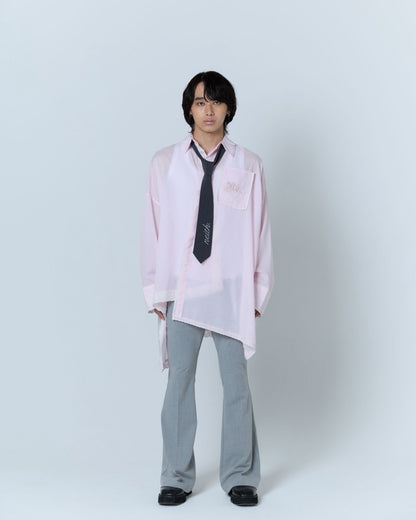 Handkerchief Shirt Dress (Pink)