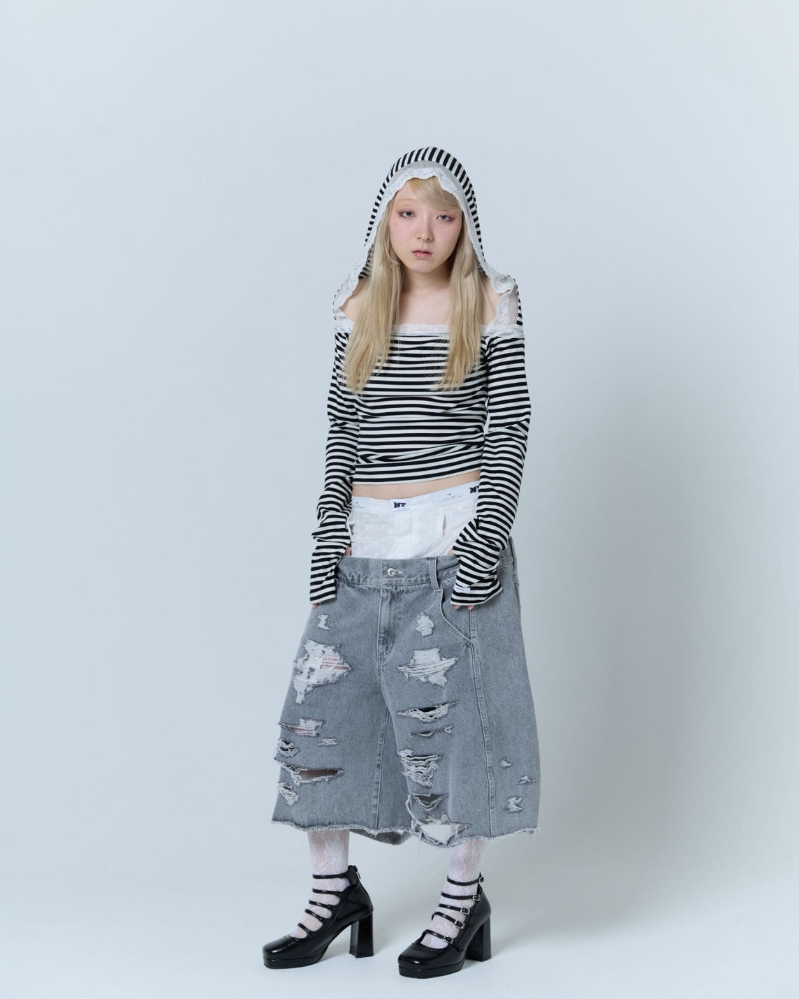 【5月上旬】Veil Border Tops (Black)
