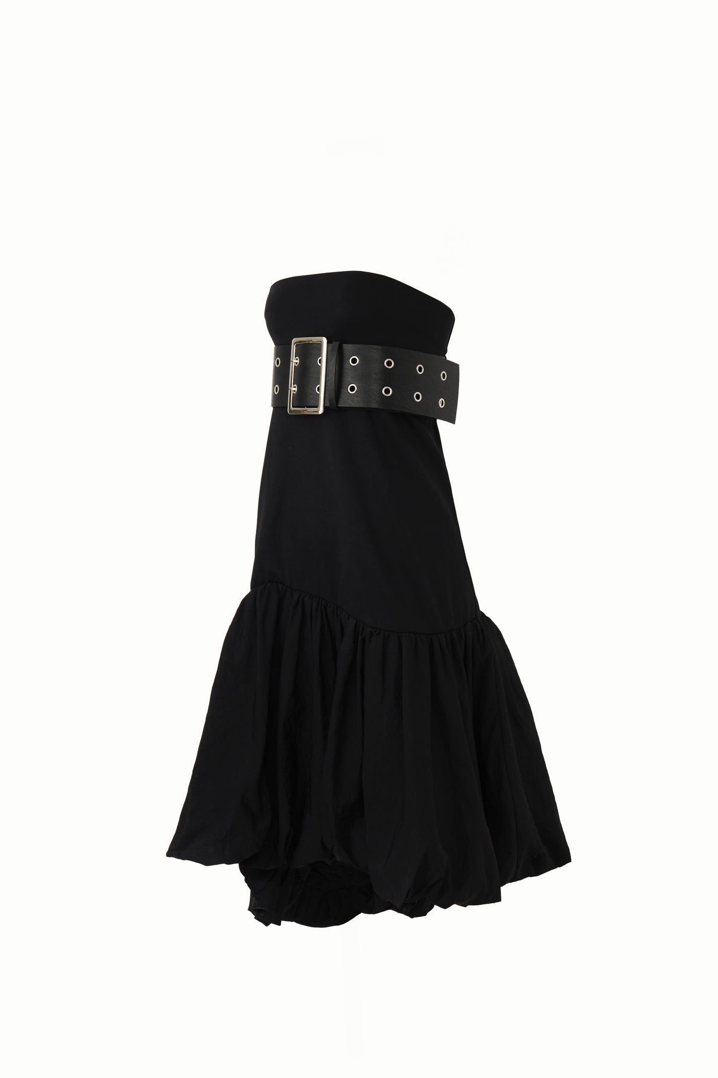 Leather Balloon Dresskirt(Black)