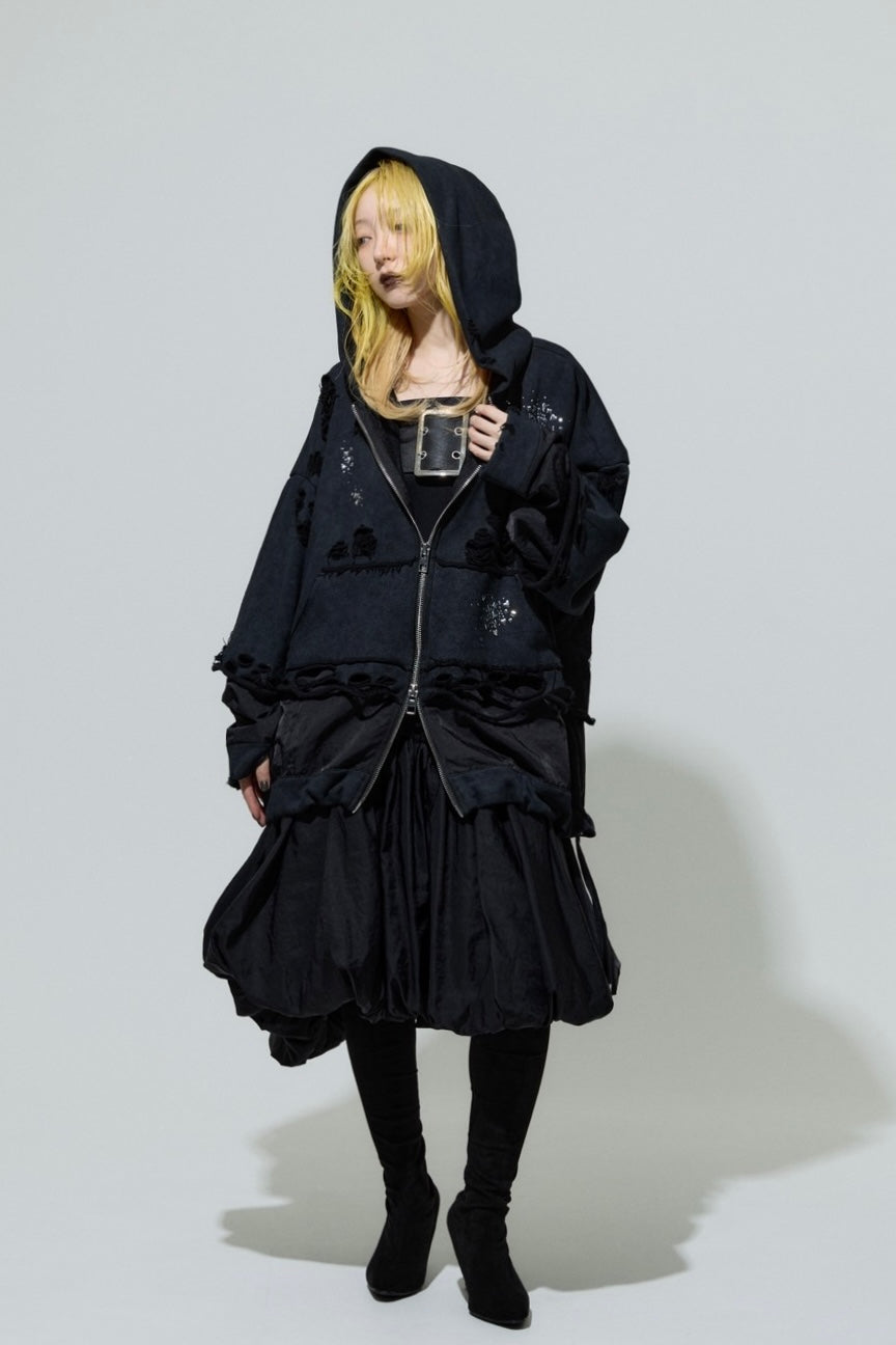 Leather Balloon Dresskirt(Black)